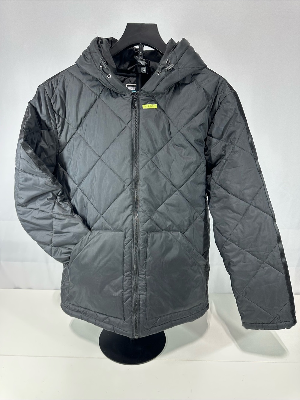 #286 Bleecker & Mercer Black Quilted Jacket Sz L